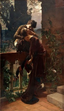 150の主題の芸術作品 Painting - ジュリアス・クロンバーグ ロミオ・ジュリエット バルコニー